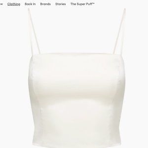 Aritiza Shimmer Satin Crop Top